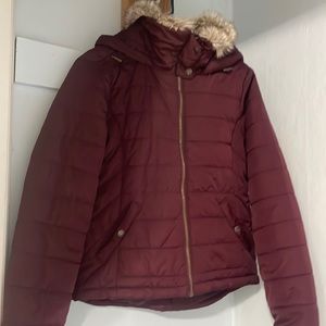 burgundy jacket